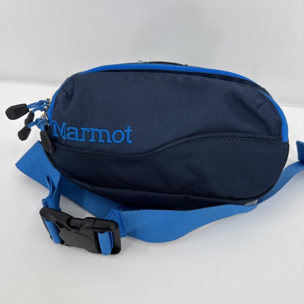MARMOT Small Blue Poly Textile 5 x 9 Waist‎ Pack Pouch Bag